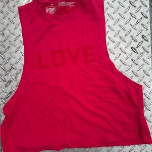 PINK Victoria's Secret Red Cut Out Muscle Tee